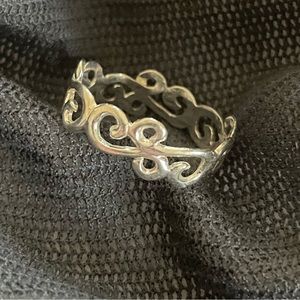 Sterling silver filagree ring